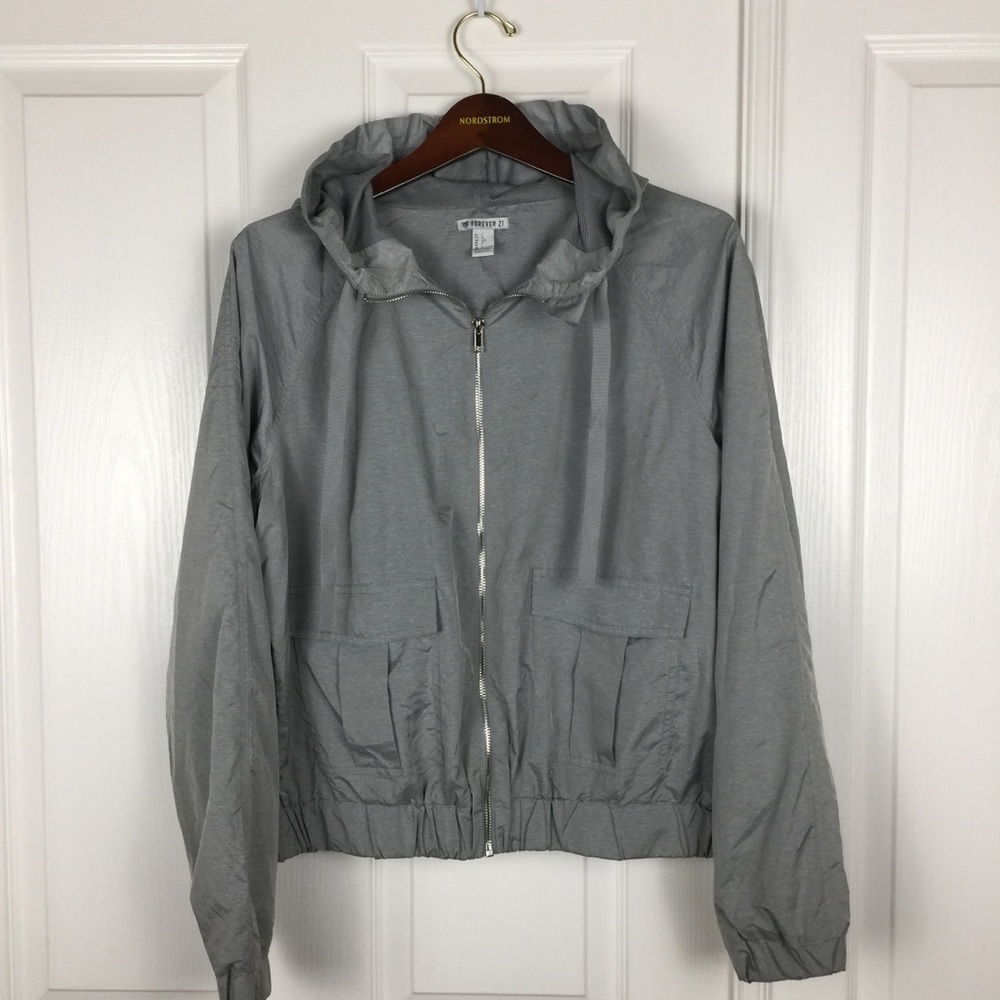 Forever 21 Large Lightweight Silver Jacket - image 1